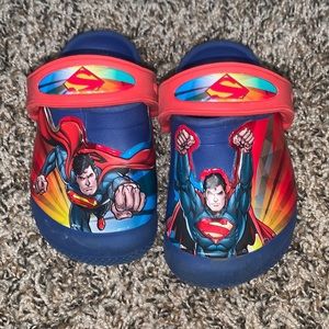 Superman Crocs Size 6